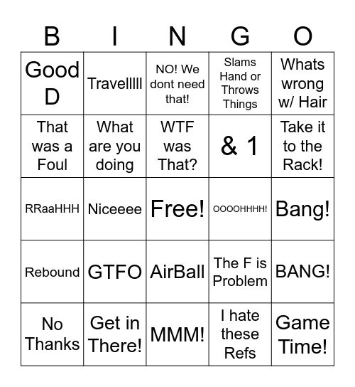 Rick's Bball Lingo Bingo Card