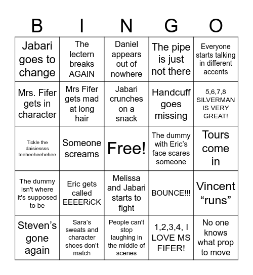 39 Bingo Card