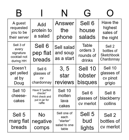 Burntwood Bingo Card