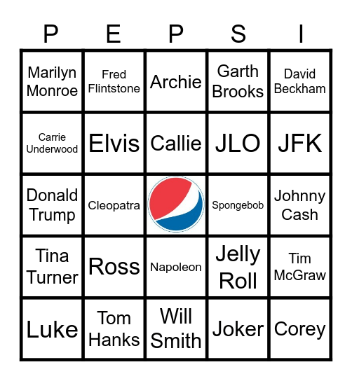 Valentine's Day Pairs Bingo Card