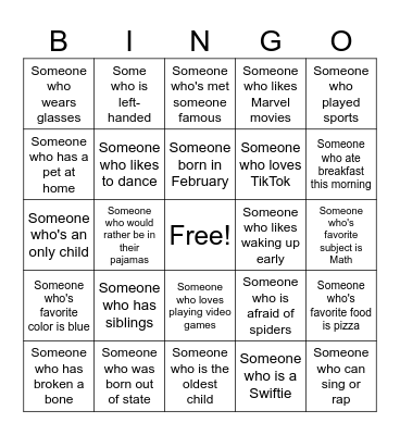 Reporting Team Bingo Card
