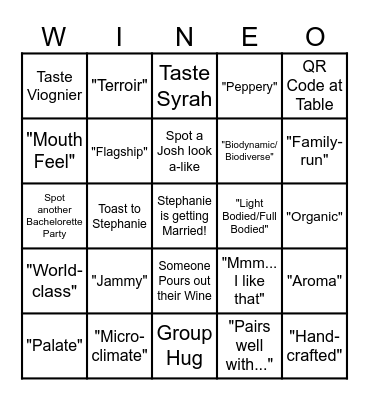 1: Line in any direction   2: Four Corners   3: X Bingo Card