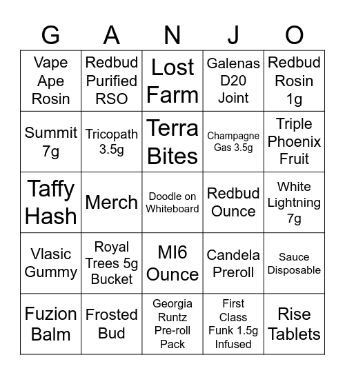 Bingo #6 Bingo Card