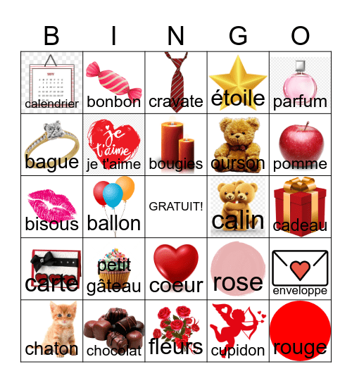 💘Joyeuse Saint-Valentin! 😍 Bingo Card