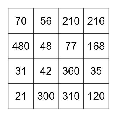 Units of Time Bingo Card