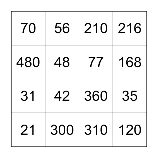 Units of Time Bingo Card