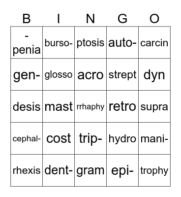 Dean Vaughn 3 Bingo Card