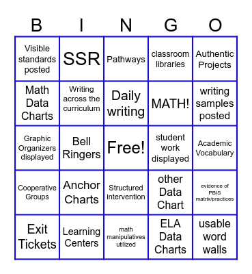 Engaged Learning BINGO Card