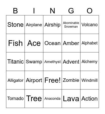 Infinite Craft Bingo Card