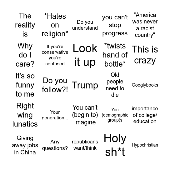 Ziemann Bingo Card