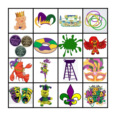 Mardi Gras Bingo Card