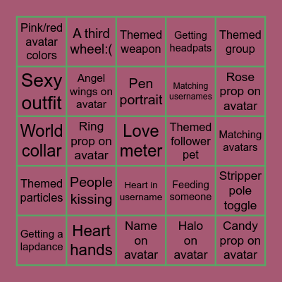 ♥ TipsyToke Valentine's Day Bingo ♥ Bingo Card