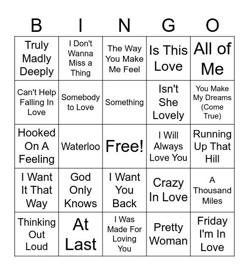 Valentine's Day <3 Bingo Card