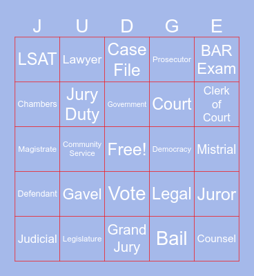 Law Day Bingo! Bingo Card