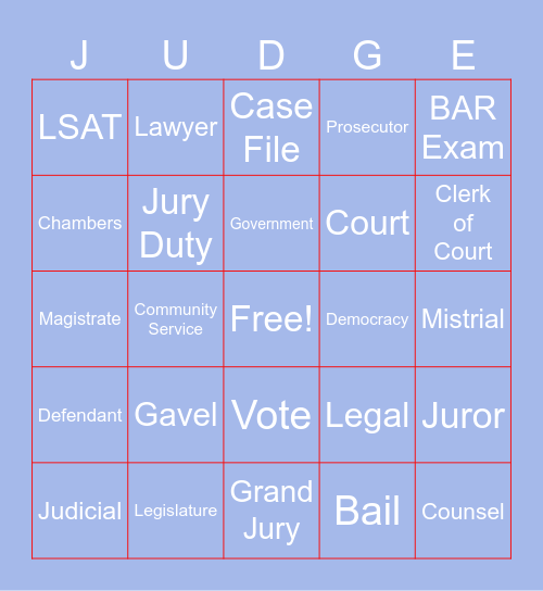 Law Day Bingo! Bingo Card