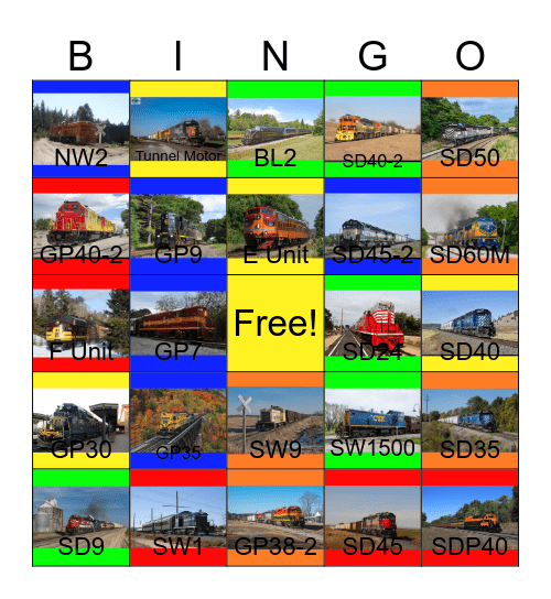 EMD's Across America Bingo Card