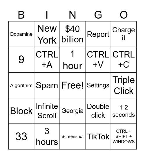 MS 101 Bingo + Mrs. Rice Trivia Bingo Card