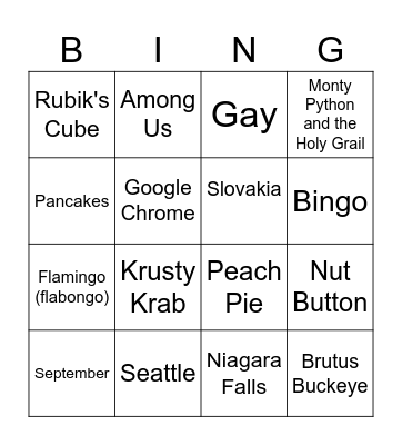 Infinite Craft Bingo Card