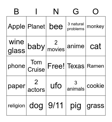 Infinite Craft Bingo Card