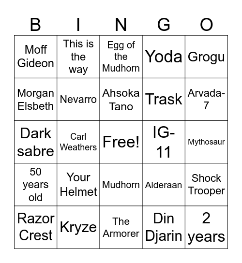 Bingo Card