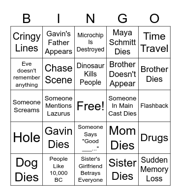 LA BREA FINALE Bingo Card