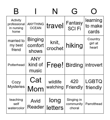 Wren Dillon's BINGO Card