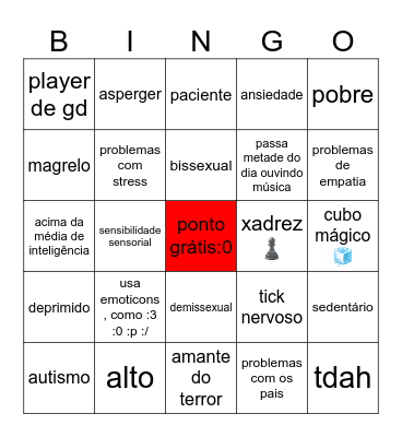 rhianN:3 Bingo Card