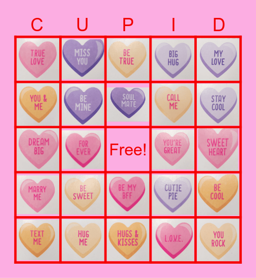 Valentine's Day Bingo Card