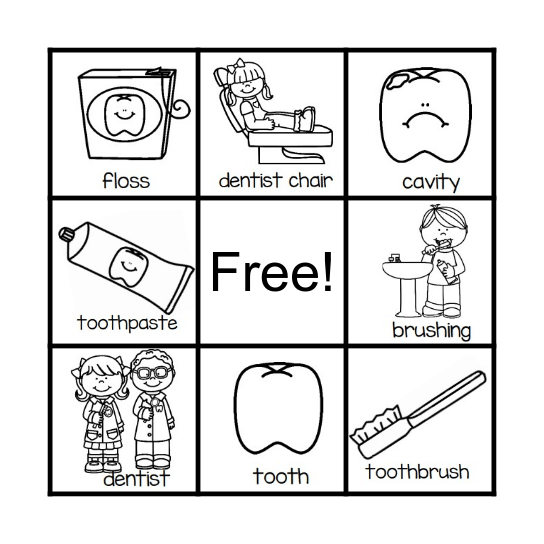 Dental Bingo Card