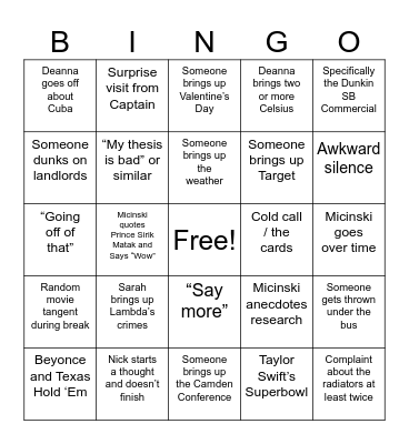 SPI 590 2/14/24 Bingo Card