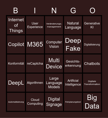 DIGI Bingo Card