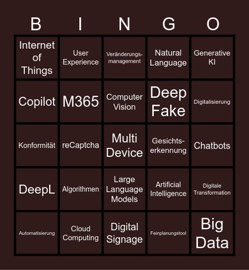 DIGI Bingo Card