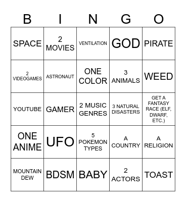 INFINITE CRAFT W/ TOAST&SYKKUNO Bingo Card