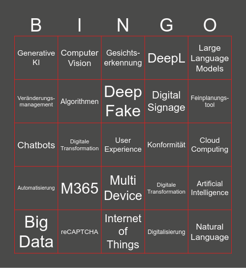 DIGI Bingo Card