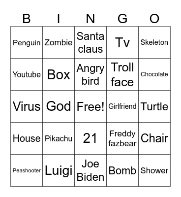 Stupid random bingo Card