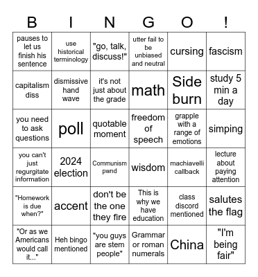 Heh Bingo Card