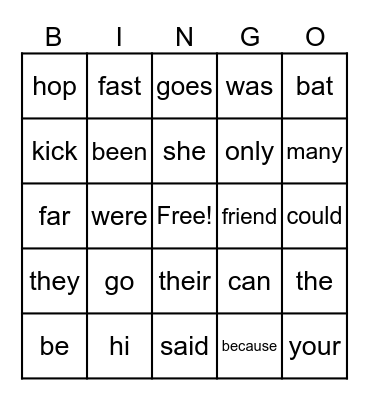 Valentine's Day Bingo Card