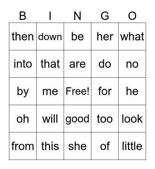 E. Reader 19 Bingo Card