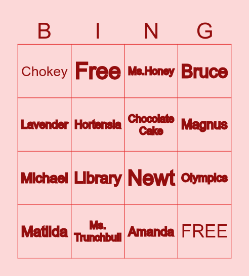 Happy Valentine's Day! Bingo Card