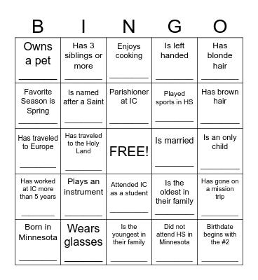 DID YOU KNOW Bingo Card