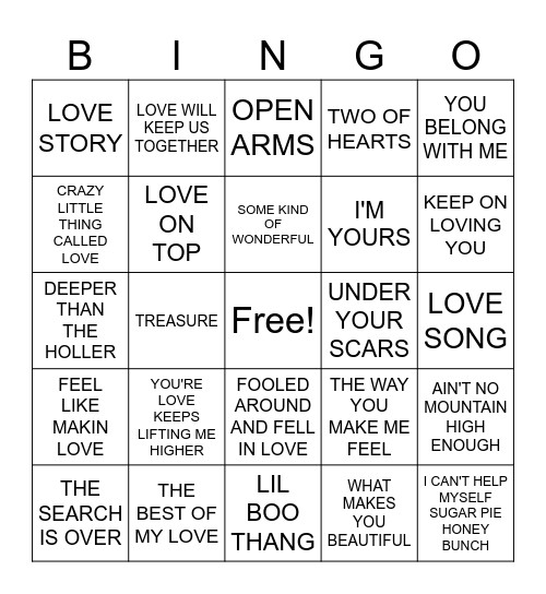 #1- VALENTINES DAY Bingo Card