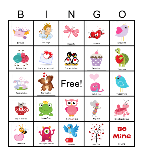 Valentine's Day Bingo Card