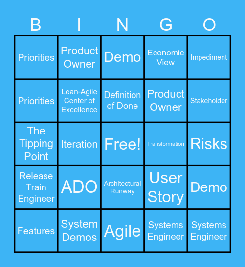 LACE Lingo Bingo! Bingo Card