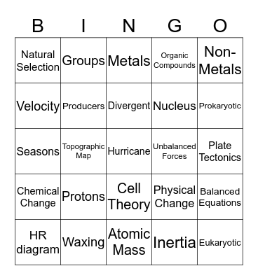 STAARTed from the bottom Bingo Card