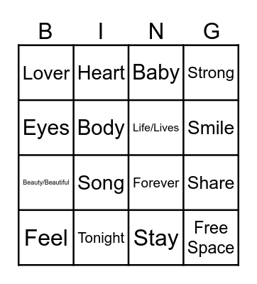 Valentine’s Day Bingo Card