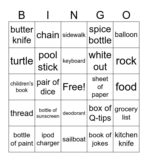 unlimited craft Bingo Card