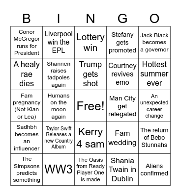 2024 Bingo Card