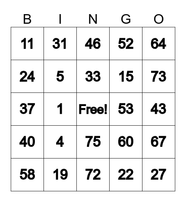 Beauty's Bingo Benefit Bingo Card