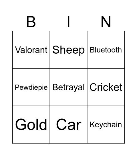 Feb 14 Bingo Card
