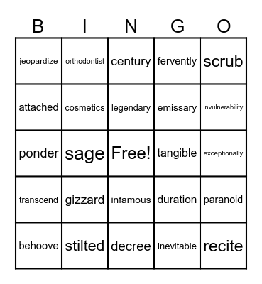 ABC Ch. 4-6 BINGO Card